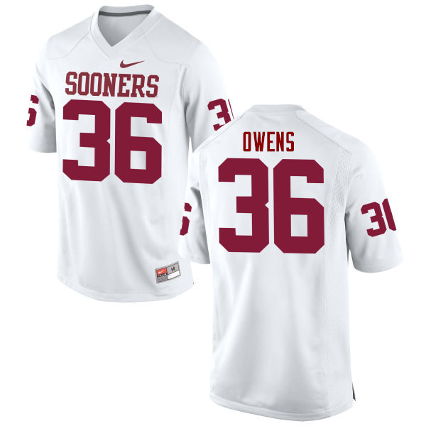 Men Oklahoma Sooners #36 Steve Owens College Football Jerseys Game-White